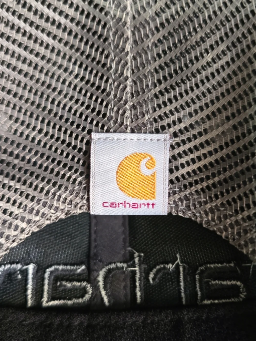 Carhartt 101195 Canvas Mesh-Back Trucker Hat Cap Asphalt Black NWT